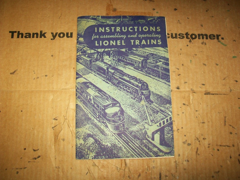 Vintage 1949 Instructions For Assembling & Operating Lionel Trains Booklet