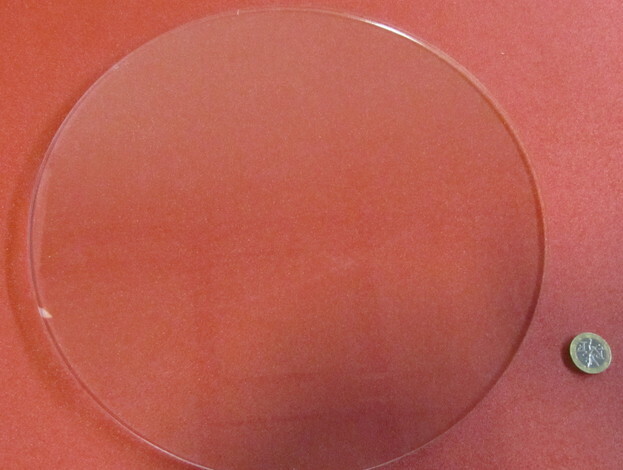 1/4" (.220") Thick x 12.0" Diameter Acrylic Circle Disc Clear