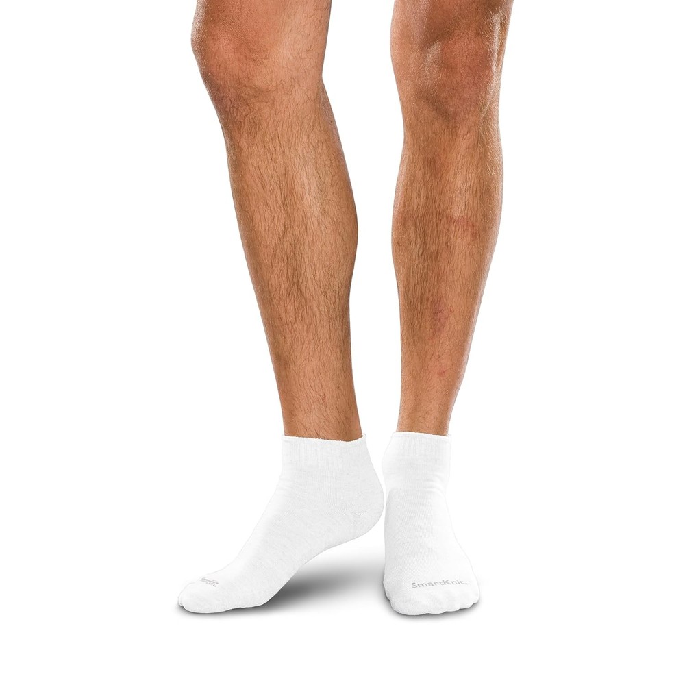 SmartKnit Seamless Mini-Crew Socks (White) Large