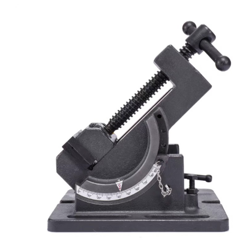 Tilting Flat-Jaw Vise Guide Rod Angle Vise Drill Press Table Vise Bench Drill