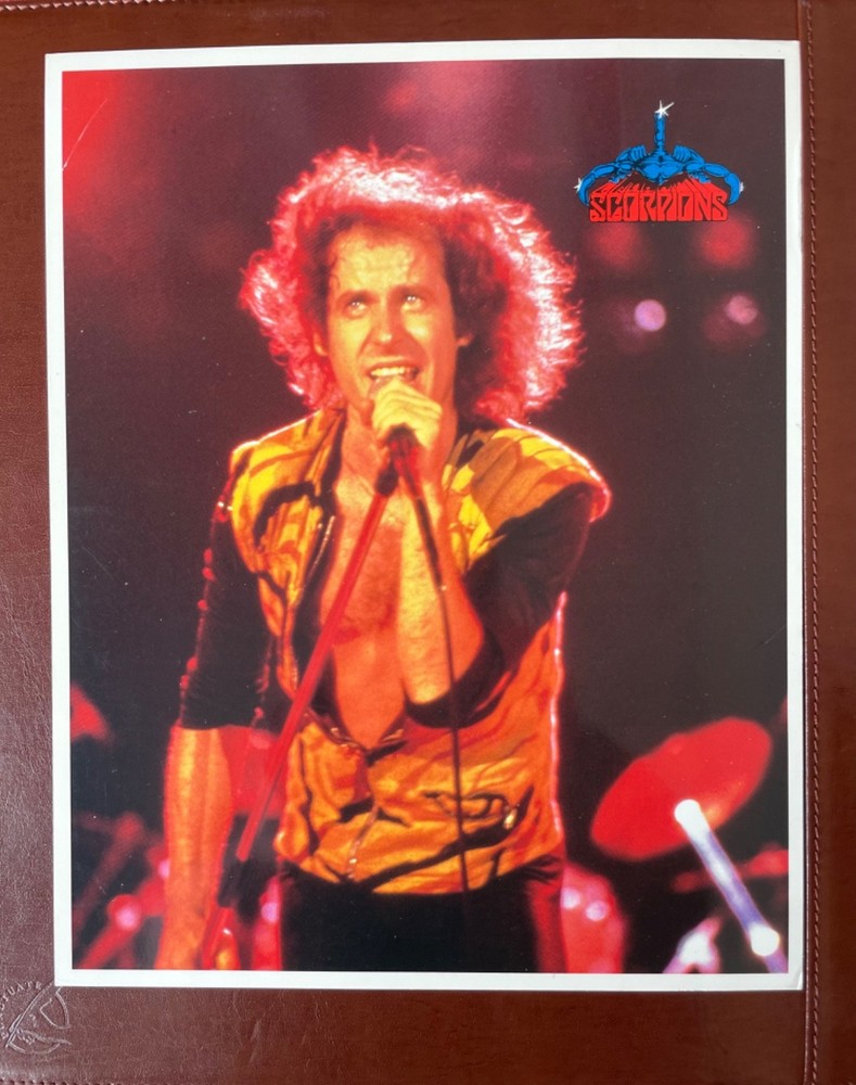 Rare Original  KLAUS MEINE SCORPIONS 1984 vintage 8 x 10 promo photo card
