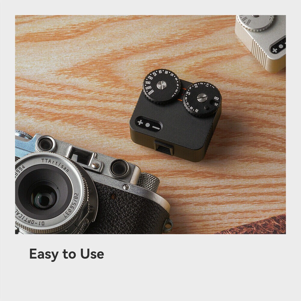 Silver TTArtisan Electronic Mini Camera Light Meter Photometer Set-top 2 Dials