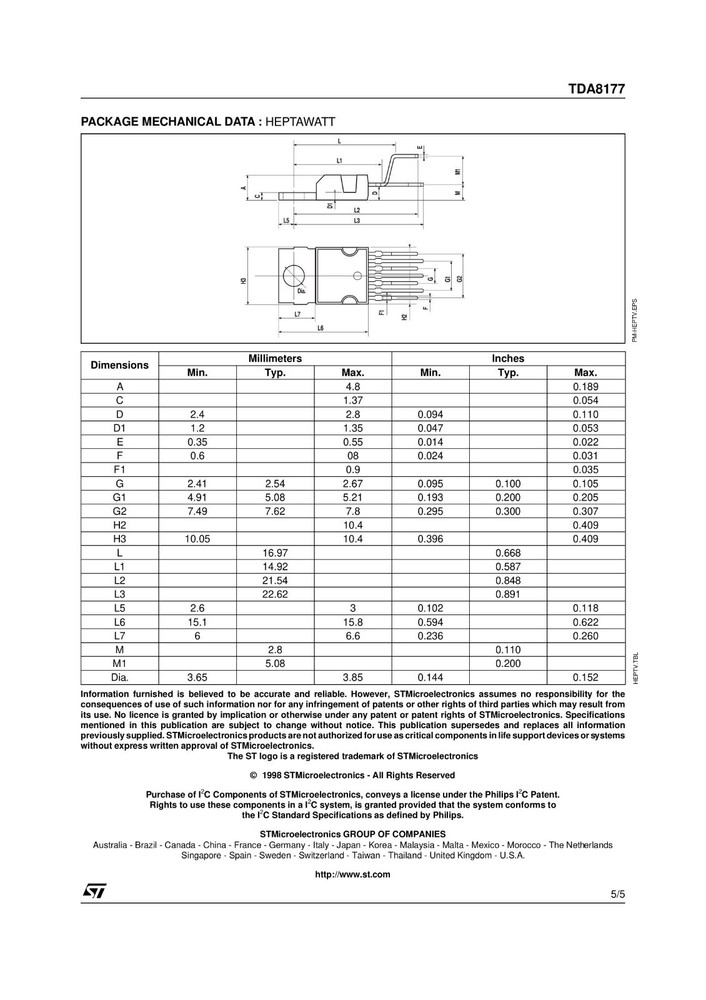 TDA8177 Power Amplifier IC's (Quantity 2) USA Fast shipping
