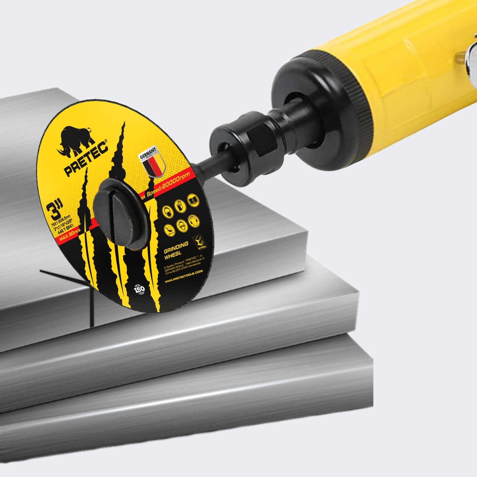 55 Pack Cut Off Wheels 3" x1/16"x3/8" Arbor Metal Cutting Disc Die Grinder Tool