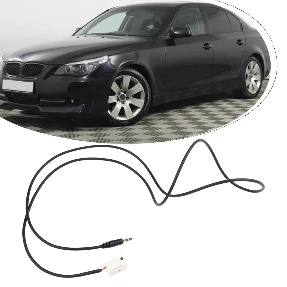 1pc Car Auto Black Auxilliary Cable Audio Adapter Connector For E60 E63 E66