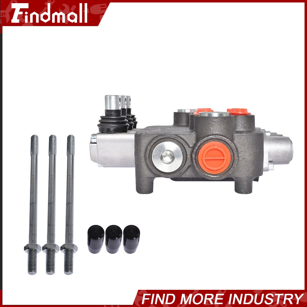 3 Spool 21 GPM Hydraulic Monoblock Double Acting Control Valve SAE Ports NEW