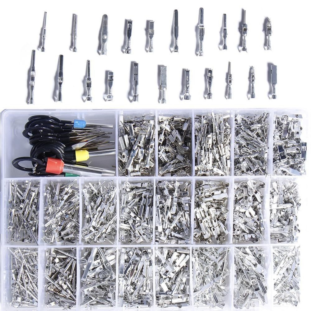 Portable 1168PCS Electrical Connectors Kit with Essential Pin Puller Tool