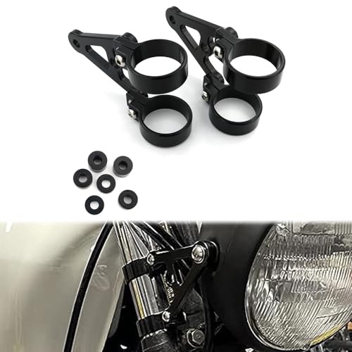 1 Pair for Front Fork Tubes Head Lamp Holder CNC Mount Headlight 43mm