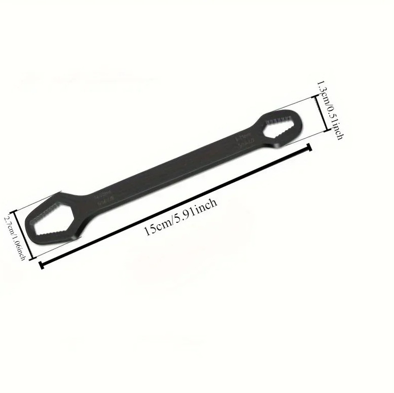 1pcs 3–17mm Black Double End Box Wrench Solid Hex Screw Nut Tool - NEW