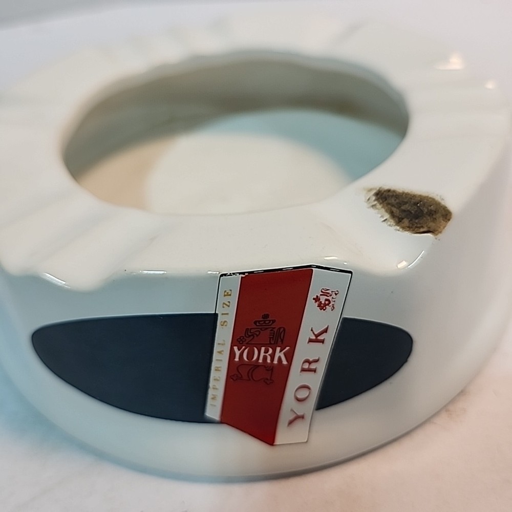 York Cigarettes Ashtray Ceramic Vintage