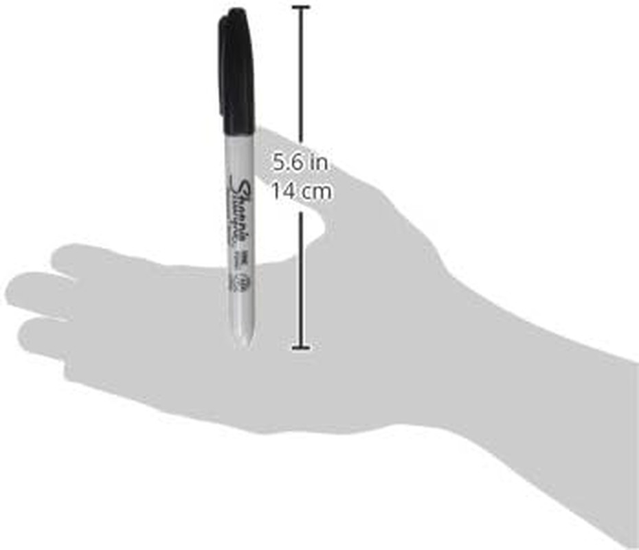 Sharpie Permanent Markers Set, Fine Point, Quick Dry, Black, 12 Count