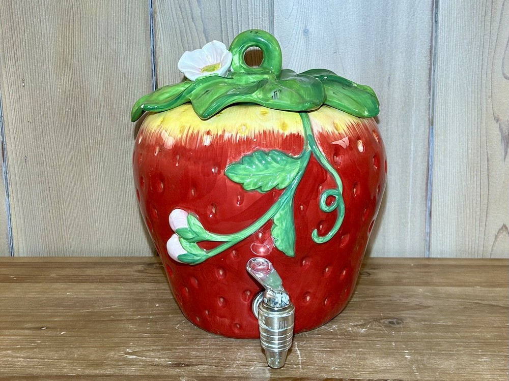 Cracker Barrel Berries Large Strawberry Drink Dispenser