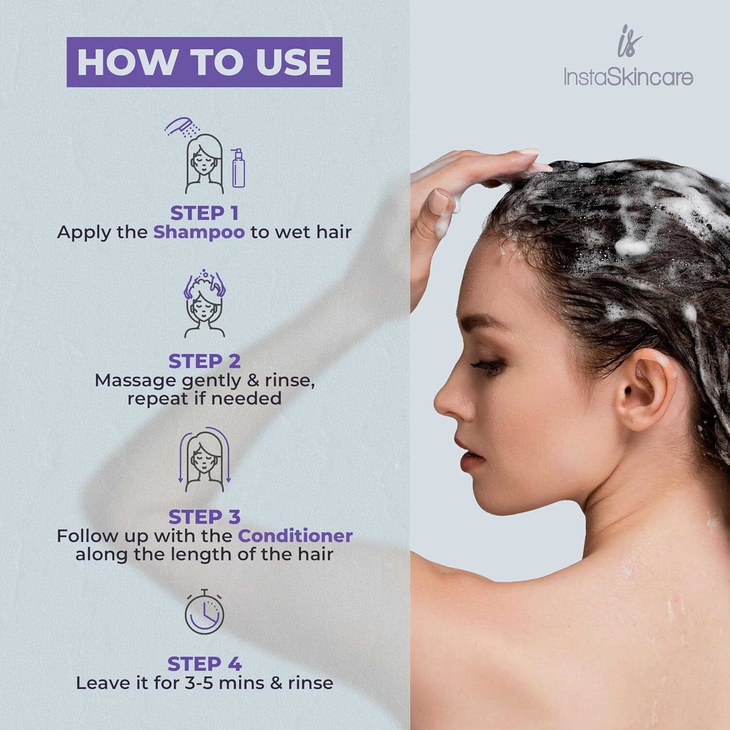 InstaSkincare Biotin Shampoo and Conditioner Set for Hair Growth 16 Oz