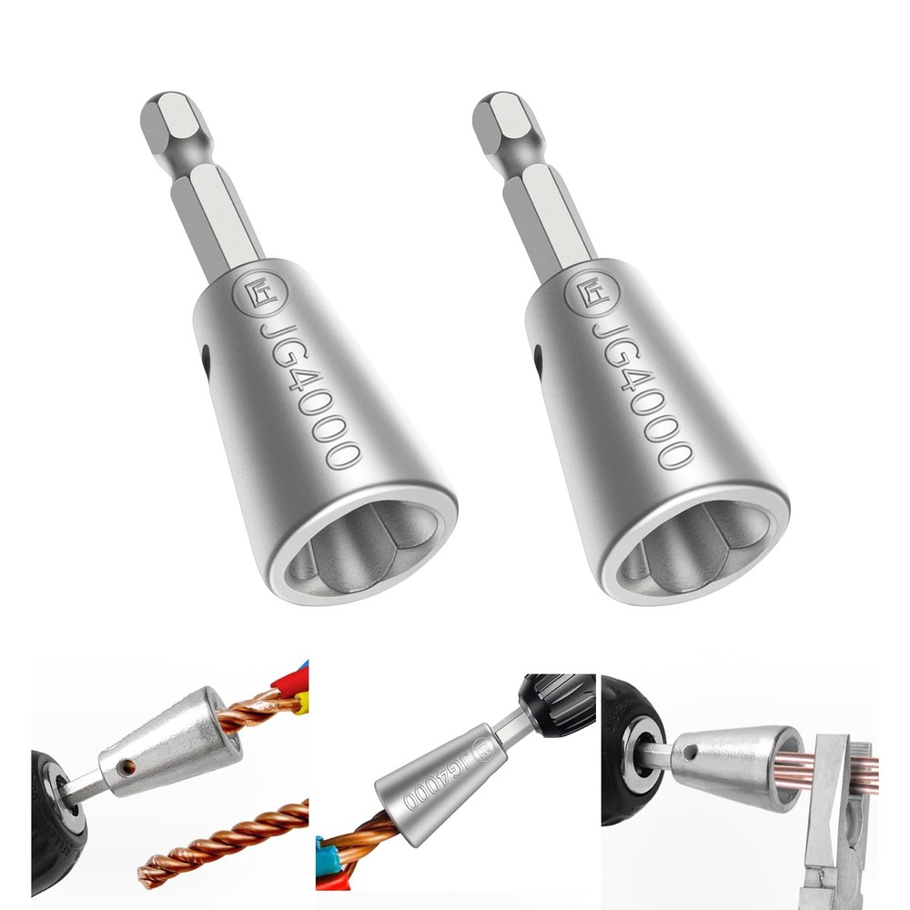 2 Pack Wire Twisting Tool Cable Quick Twister for Electrical Power Drill