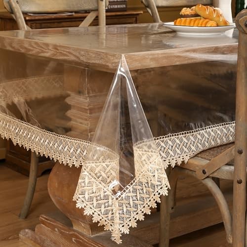 Clear Vinyl Tablecloth Protector Waterproof/Oil-Proof 54" x 84" (Rectangular)