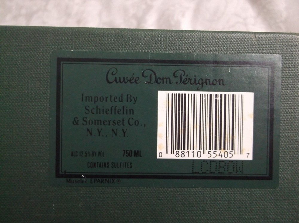 Cuvee Dom Perignon Vintage 1990 EMPTY Bottle with Original Box & Book