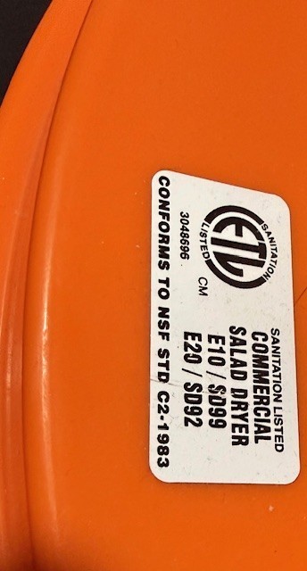 Intertec Dynamic 5 Gallon 20QT Commercial Salad Spinner Large Capacity E10, E20