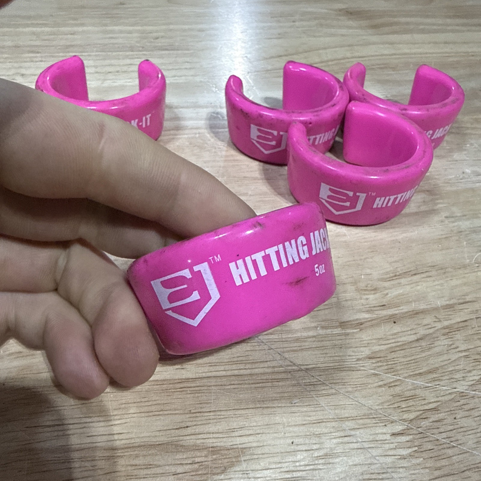 Lot of 5 - Hitting Jack-It Bat Weights 5 oz Each Pink