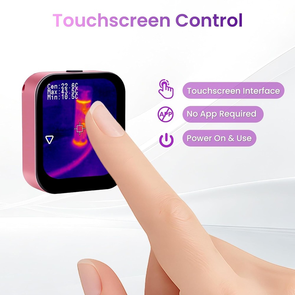 ANXTECH Pink Thermal Imaging Camera 80*60 IR Resolution Dual Camera