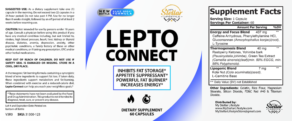 Lepto Connect, increases energy & suppress appetite-60 Capsules