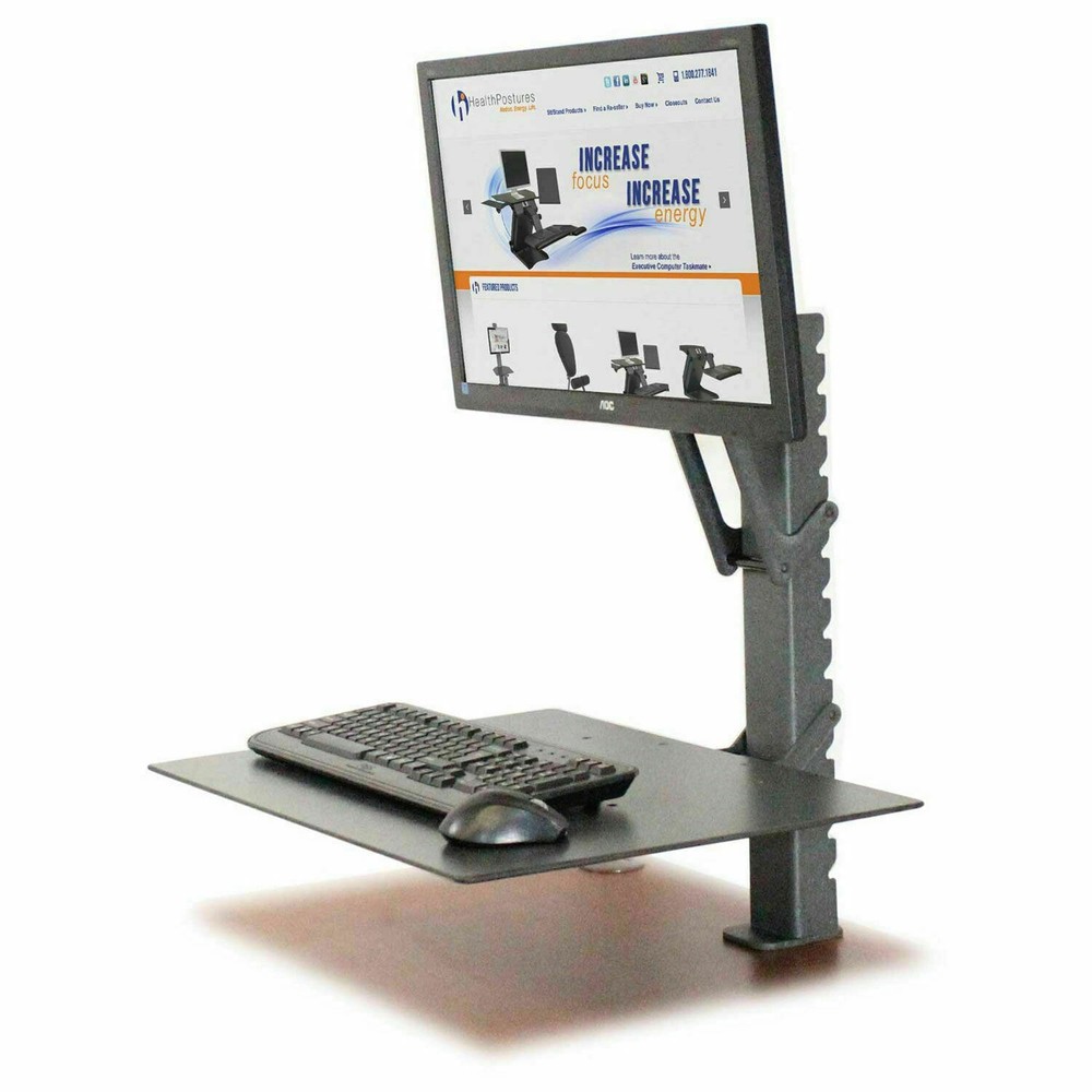 TaskMate EZ 6400 Sit-Stand Workstation Steel Frame Mountable Adjustable Tilt