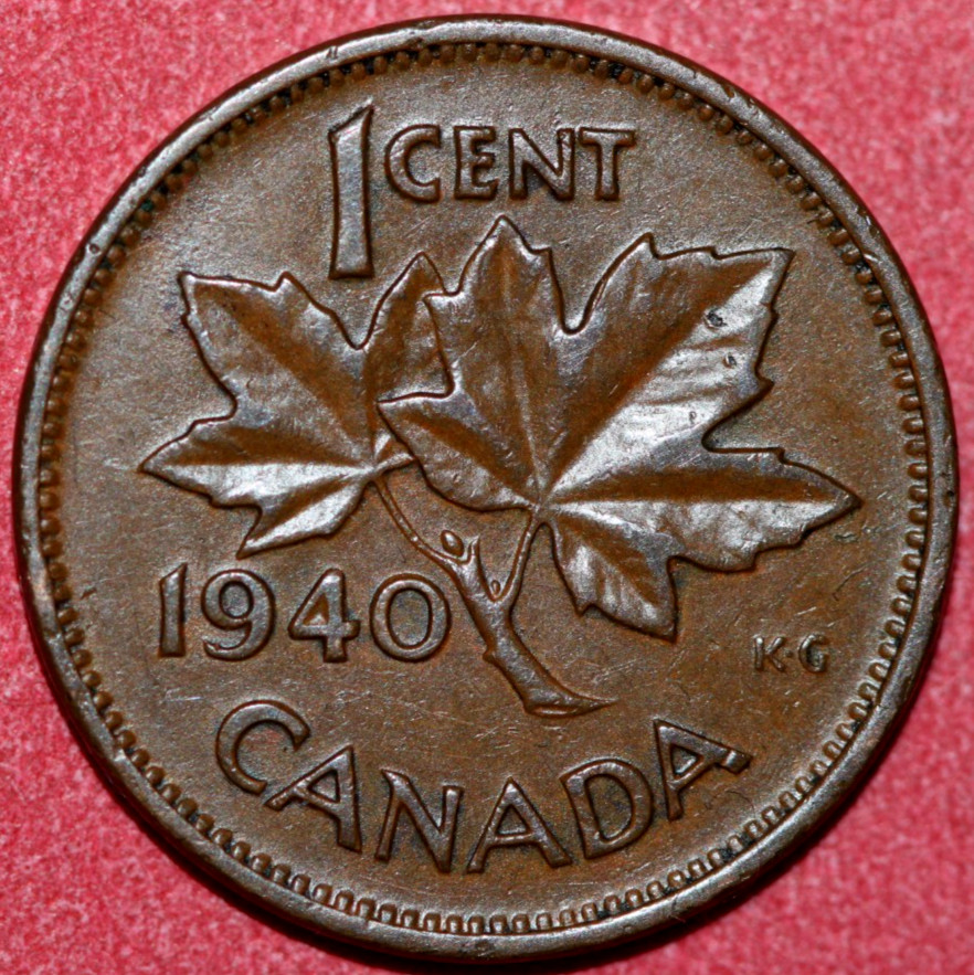Canada  1940     Cent     King George VI   19mm