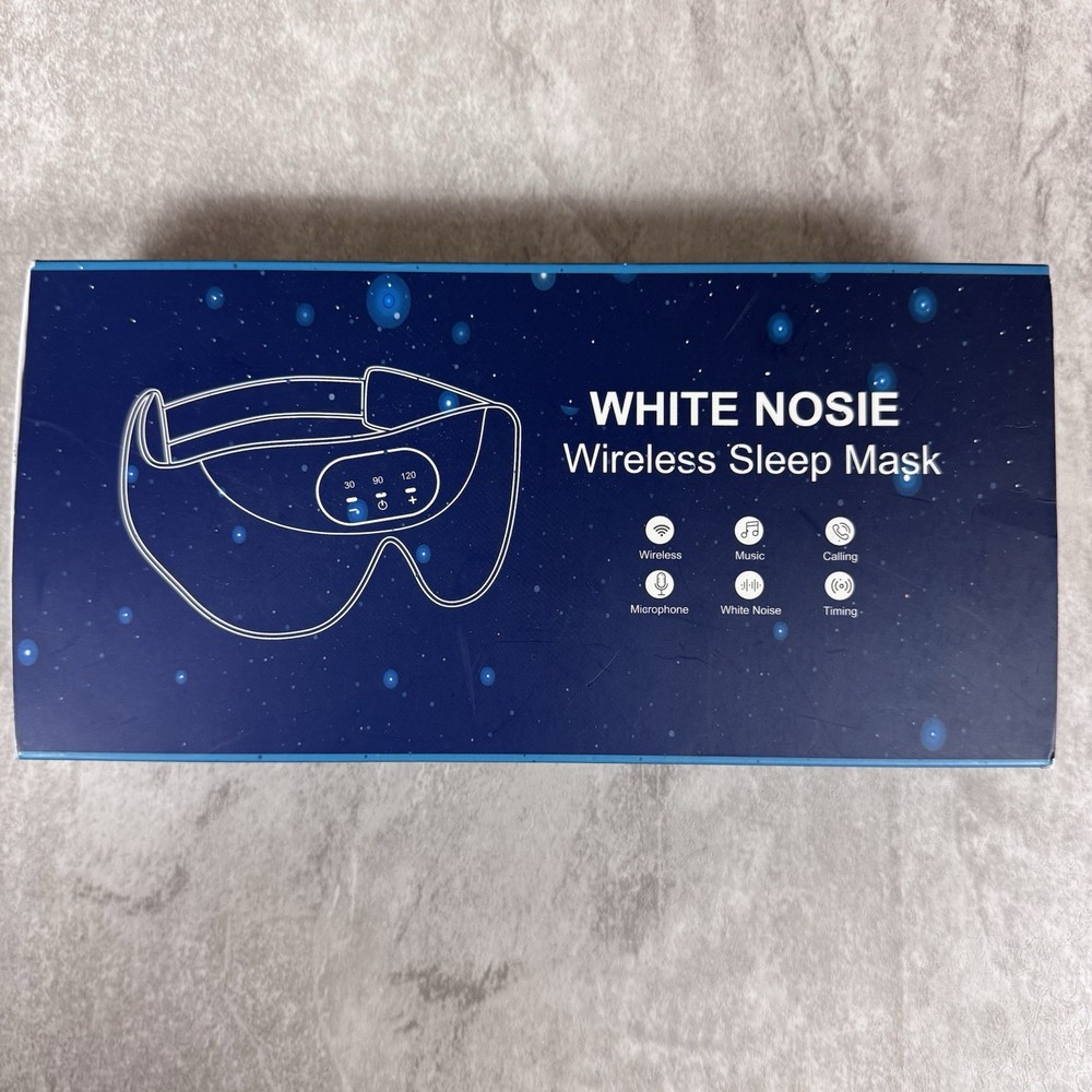 Sleep Mask - White Noise Bluetooth Wireless New