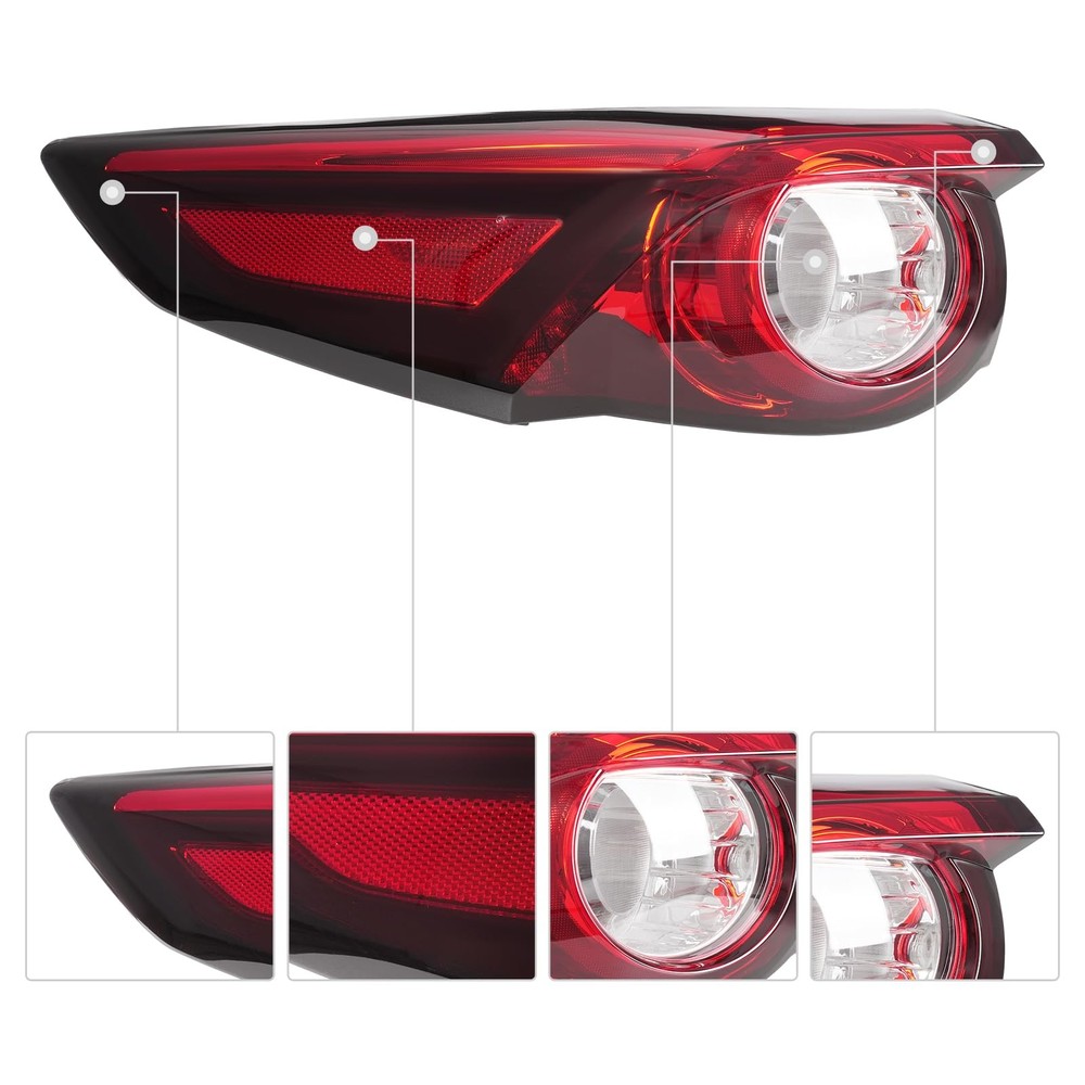 LED Tail Light For 2016-2023 CX-9 Halogen Left Driver Side TK49-51-150B