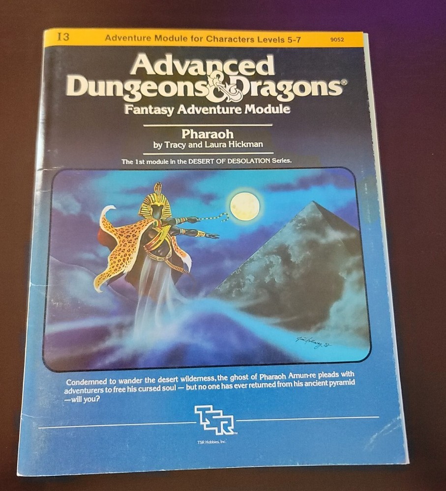 1982 TSR Advanced Dungeons & Dragons 9052 1st Edition Module, I3 Pharaoh D&D