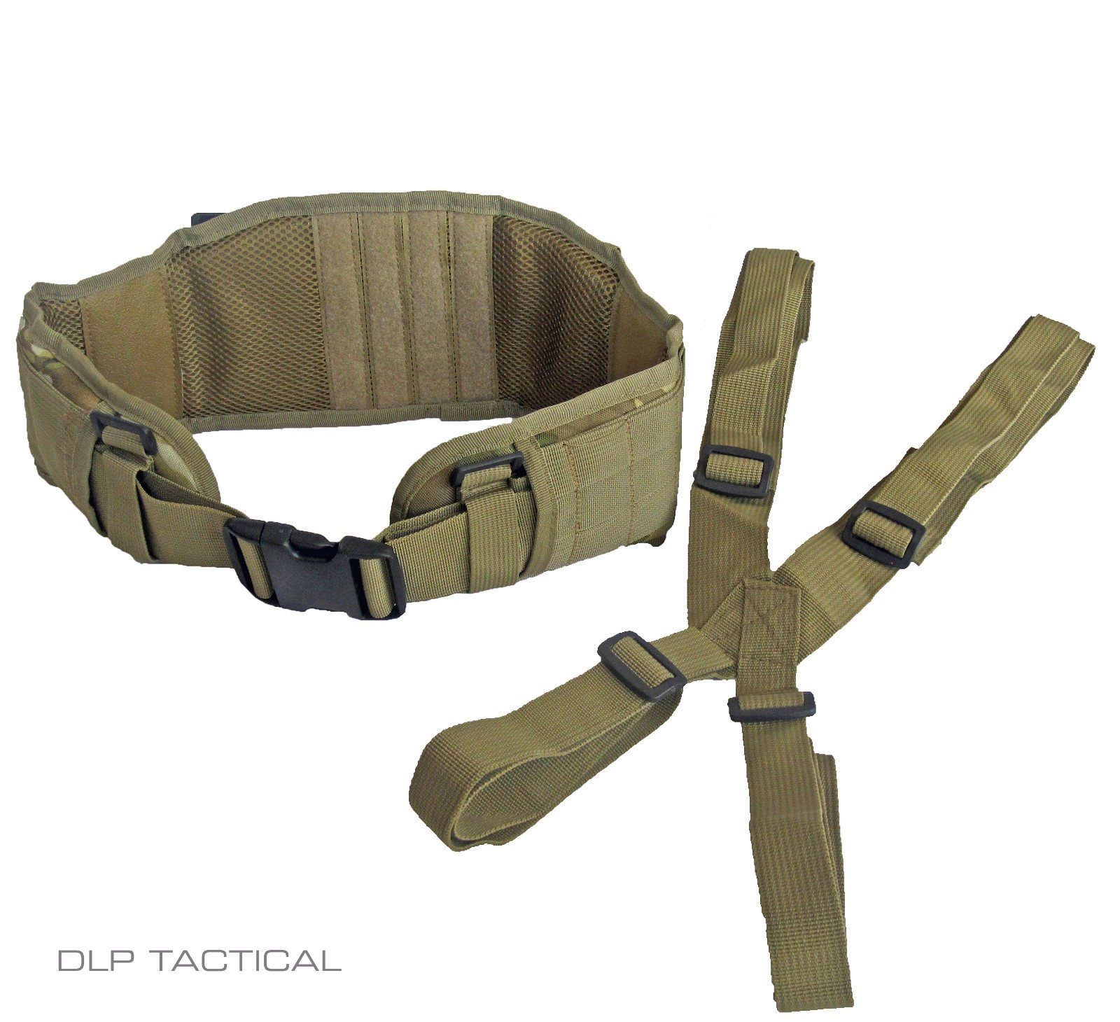 DLP Tactical MOLLE Battle Belt with Suspenders