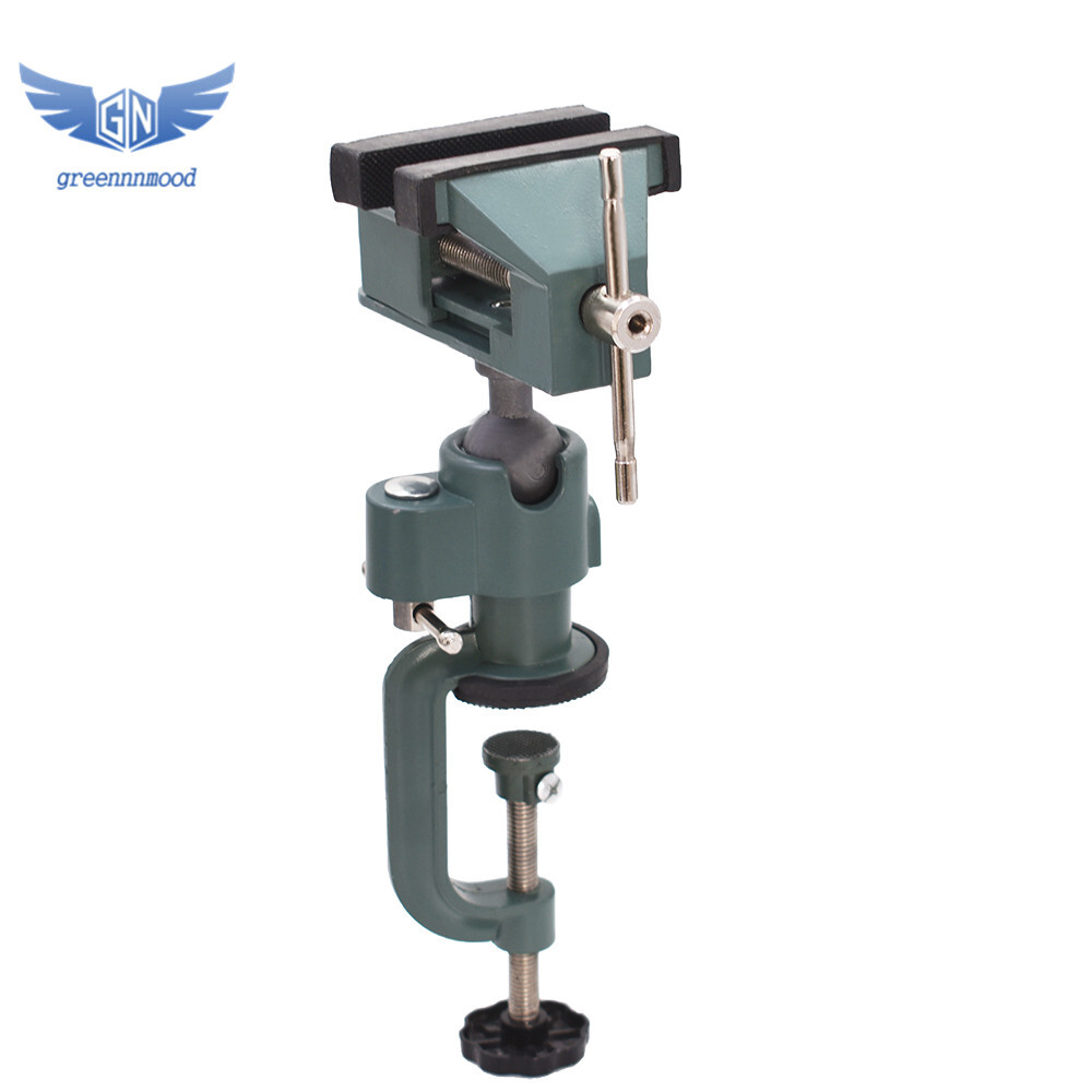 Universal Table Vise 3" Aluminum Swivel 360° Rotating for Holding Small Parts