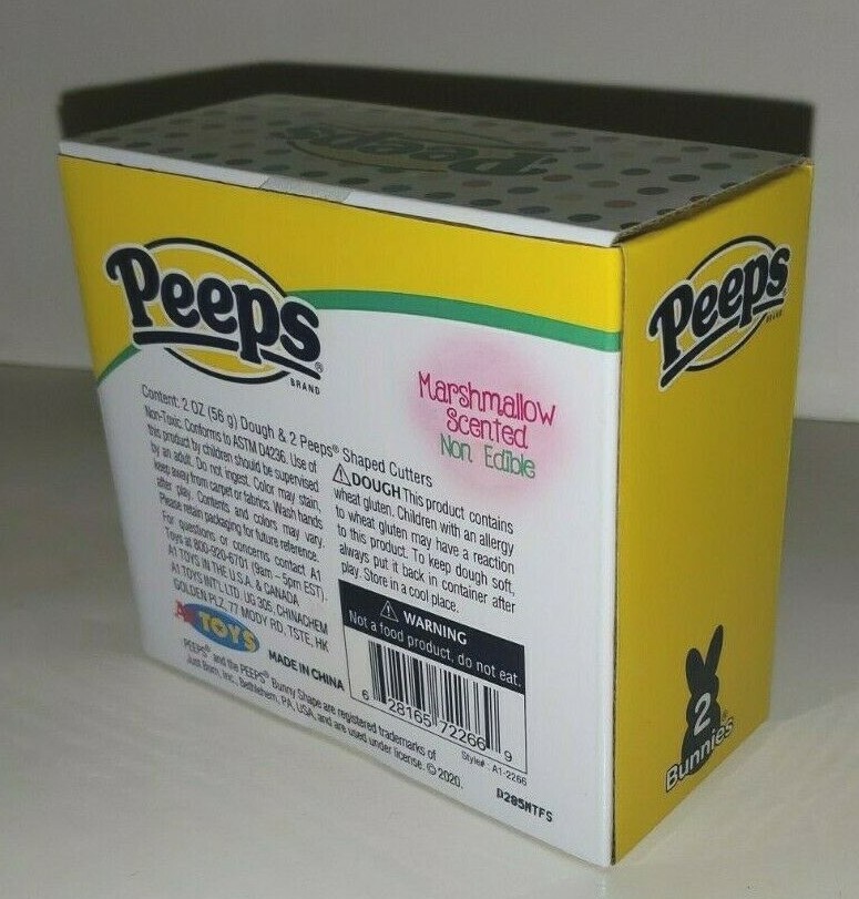 MARSHMALLOW SCENTED PEEPS EASTER BUNNY RABBIT SHAPE MODELING DOUGH SET & CUTTERS