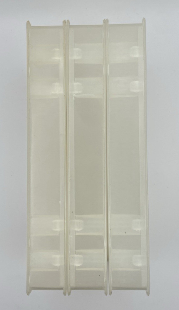 3 clear polypropylene VHS tape cases clam shell cases