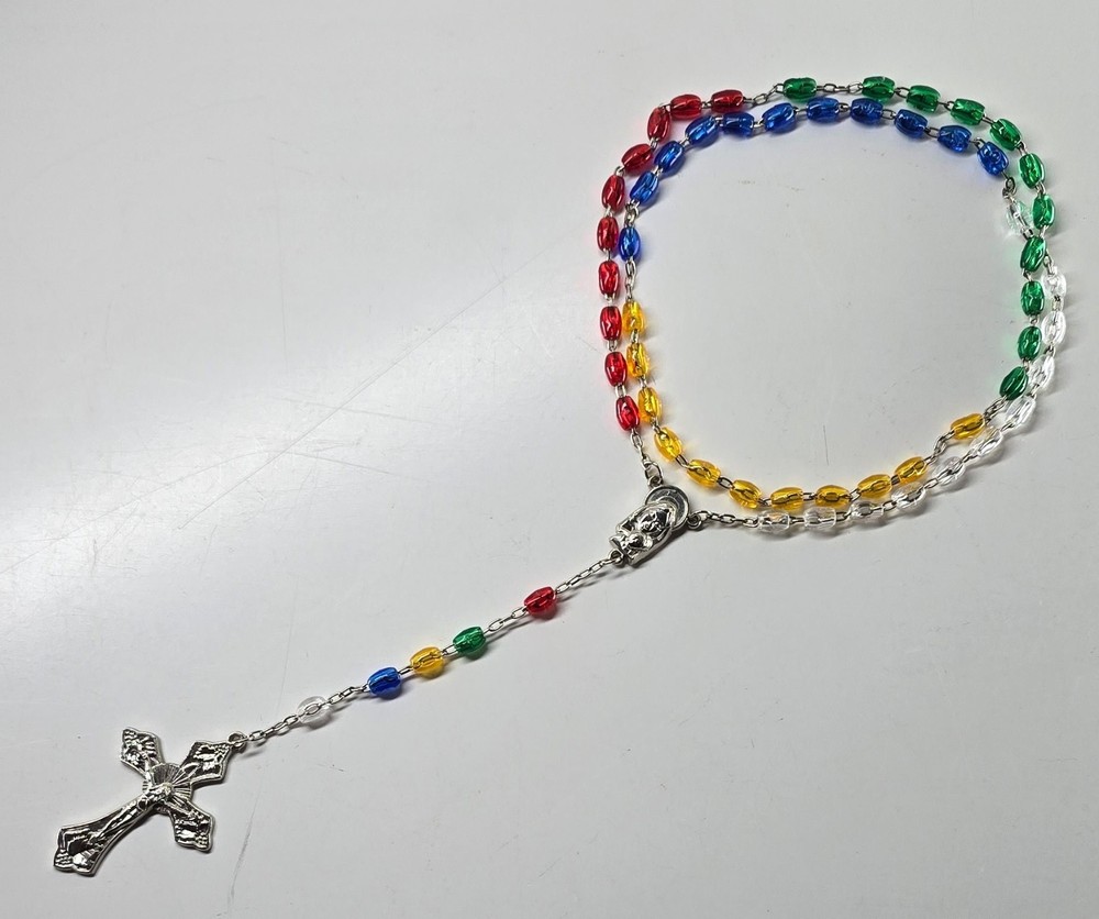 Catholic Missionary Rosary 5 Color Beads 5 Continents Autom Crucifix China