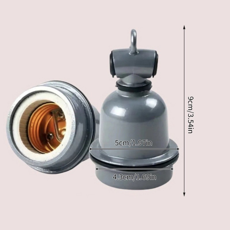 E27 Screw In Waterproof Light Socket with Heat Resistant Ceramic Head