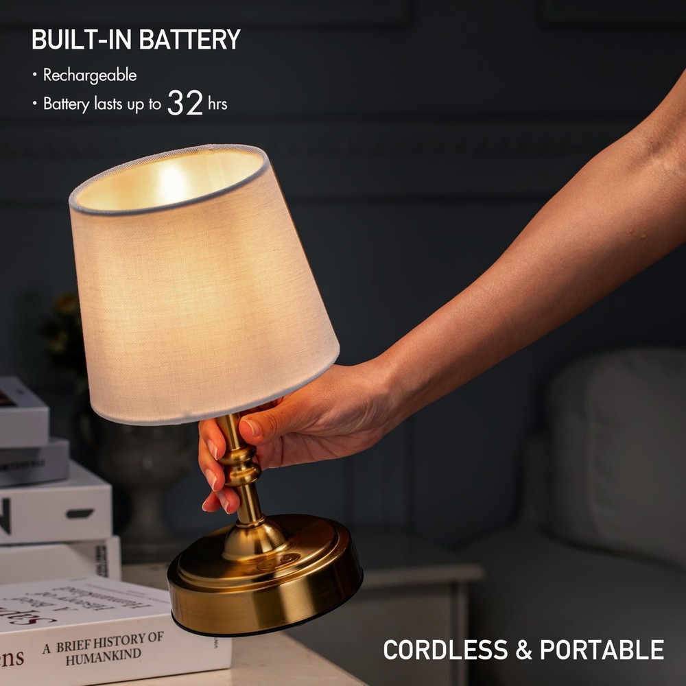 O’Bright Seraph mini – Cordless LED Table Lamp with Dimmer, Built-in