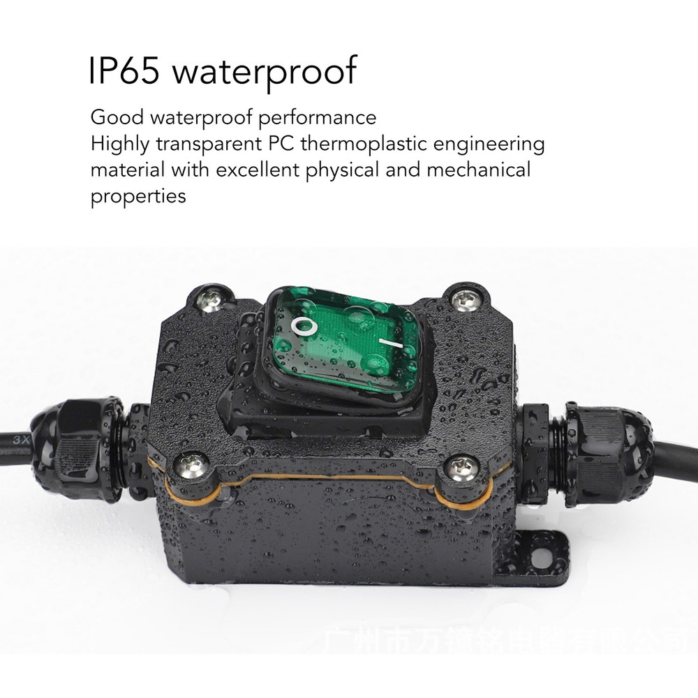 4Pin 2Position Inline Cord Switch With Rocker Button OnOff Outdoor Toggle Switch