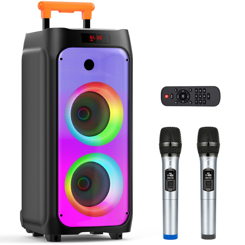 JYX Loud Speaker Wireless Bluetooth Subwoofer Karaoke Machine Party Essentials