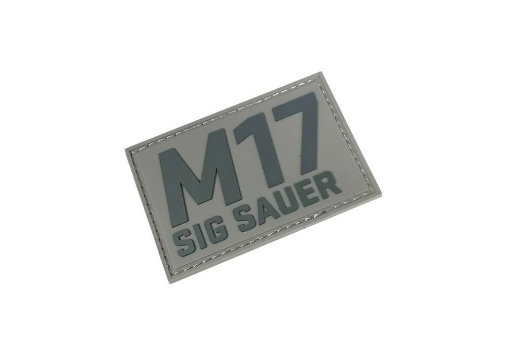New Sig Sauer M17 Morale Patch 3"x2" PVC Hook & Loop Pistol Tactical Patch