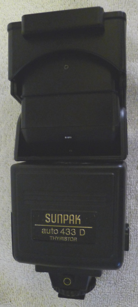 Sunpak Auto 433 D Thyristor Shoe Mount Flash w/ TL-8 Diffuser -For Nikon -TESTED