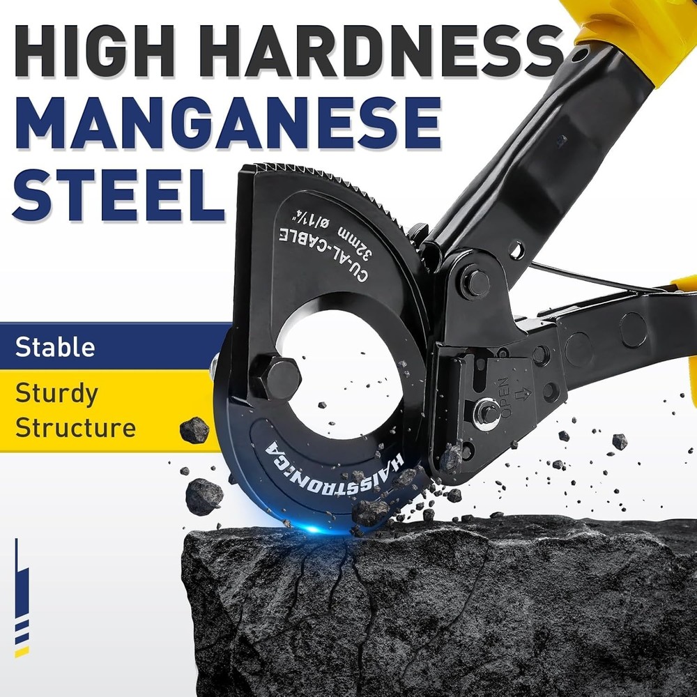 Professional Grade Ratchet Cable Cutters for Efficient Electrical Work, 240mm²