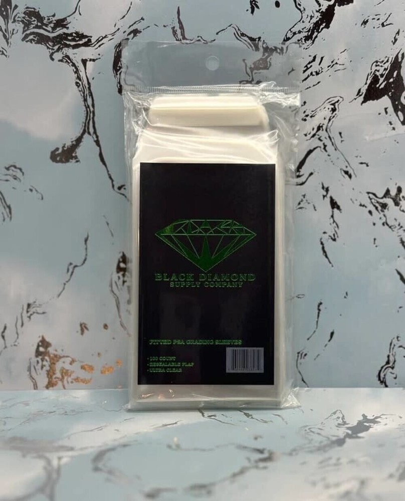 Black Diamond Fitted PSA Graded Card Sleeves (100ct Pack)