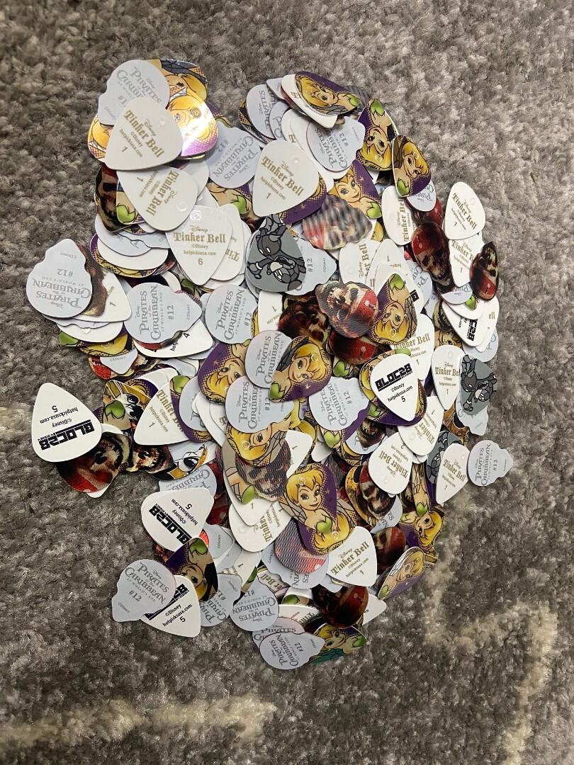 Huge lot of 500+ Disney, Mickey, Tinkerbell & other Guitar Picks by Hot Picks