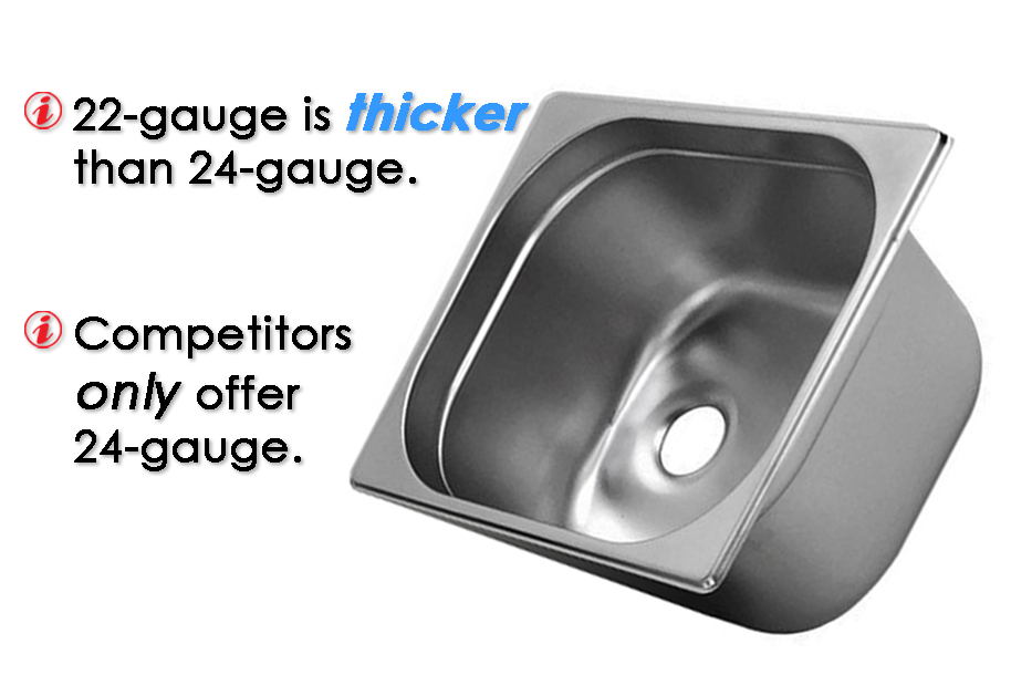 Large 3 Compartment Sink set For Portable Concession Sinks w/ Faucet Drain Traps