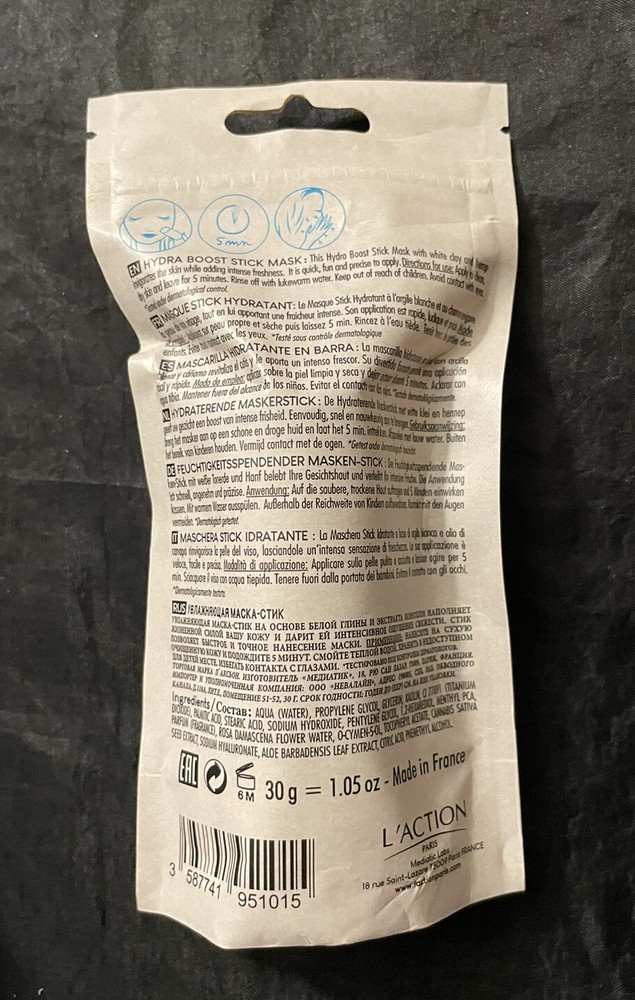 L'Action Hemp & Clay Hydra Boost Stick Mask