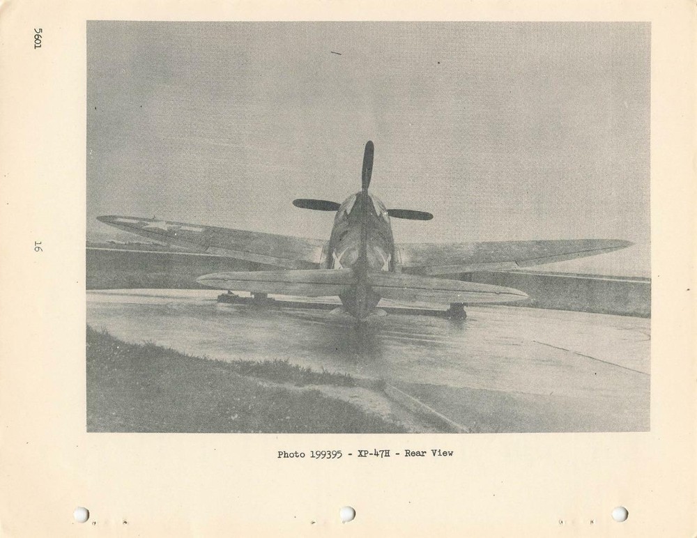 1947 AAF REPUBLIC XP-47H THUNDERBOLT DEVELOPMENT, PROCUREMENT,ACCEPTANCE-CD