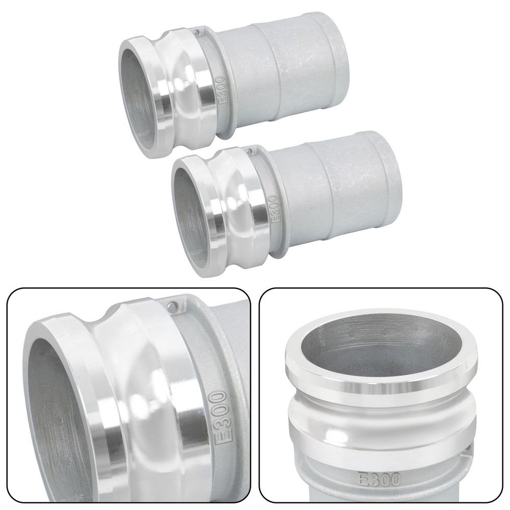3" 2 Pcs Aluminum Camlock Type E Adapter Universal Hose Connection Kit New
