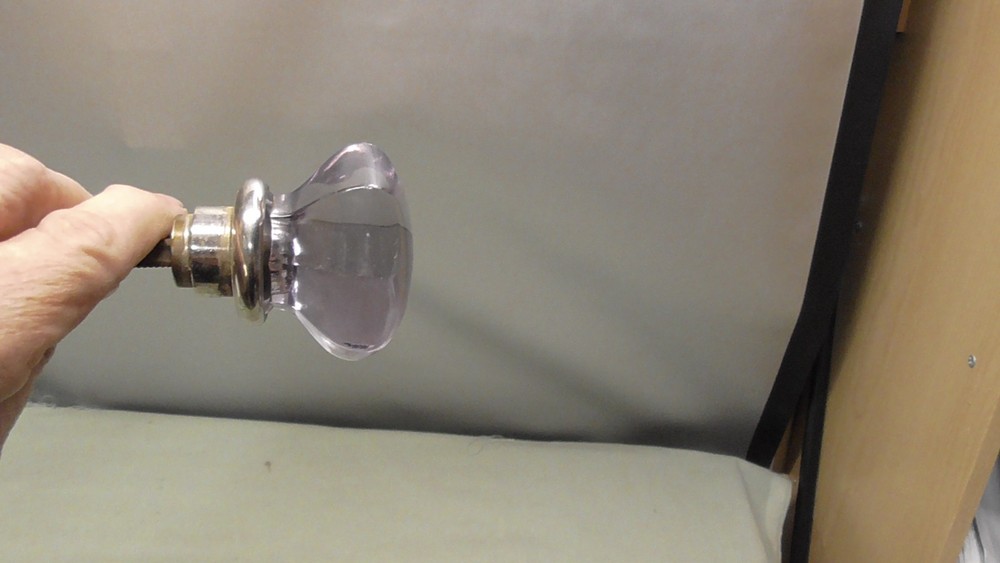 Antique Purple Lavender 8 point Glass Door Knobs