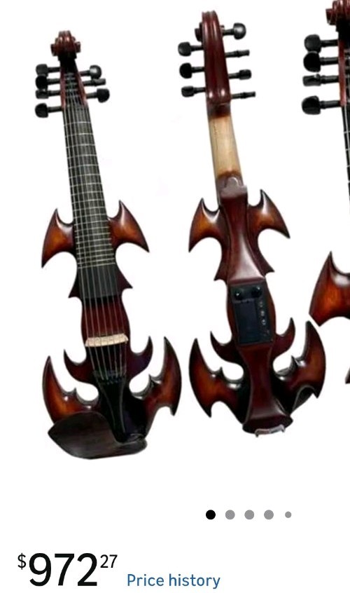 SONG Exquisite Electric Violin 7 String 4/4 SOLID WOOD! Gorgeous With Case & Acc