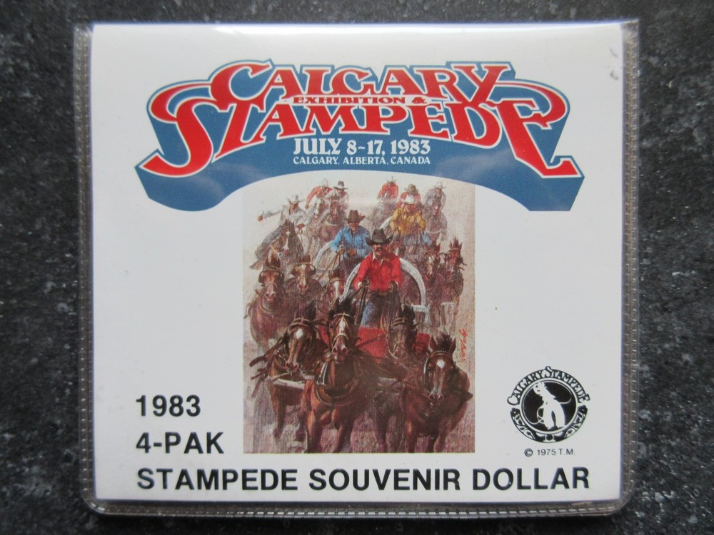 1983 Calgary Stampede Four Mint Mark Dollar Set